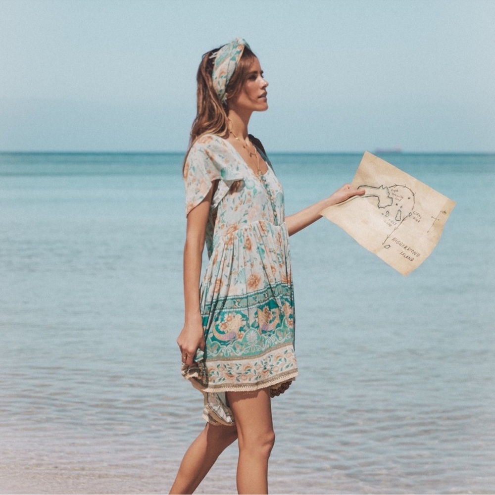SPELL Mermaid Seashell Mini Dress Size XXL